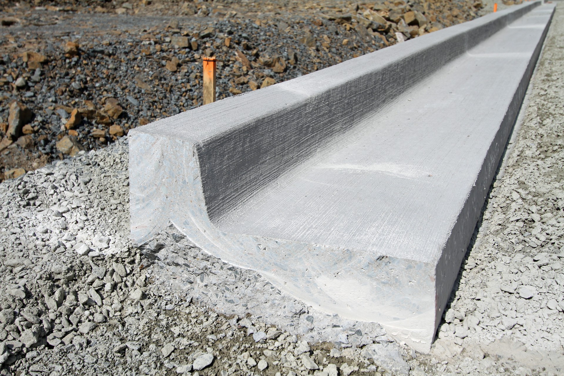 Concrete Curb Construction,  Cross Section